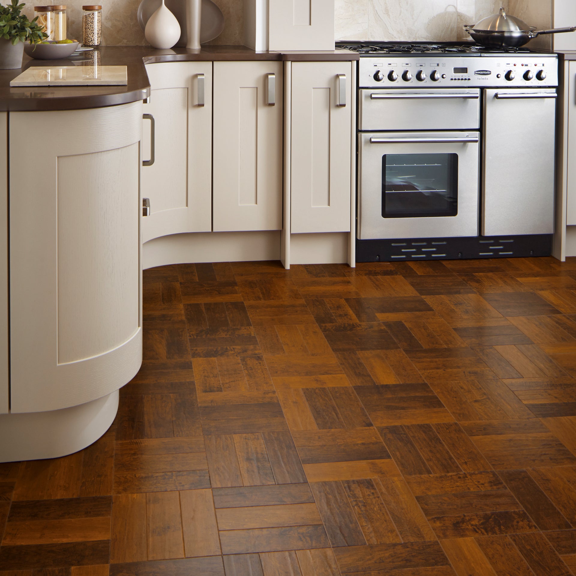 Karndean Art Select Spanish Cherry Parquet AP05 Vinyl Flooring