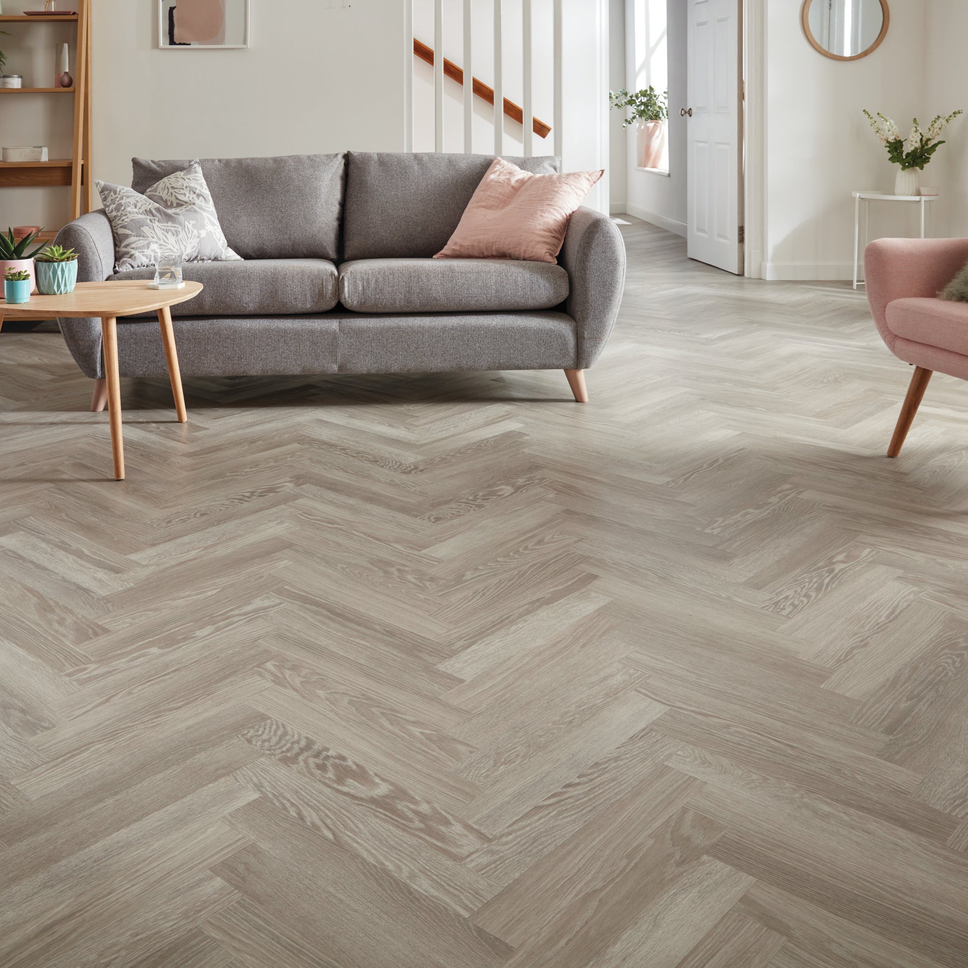 Karndean Knight Tile Grey Limed Oak SM-KP138 Vinyl Flooring