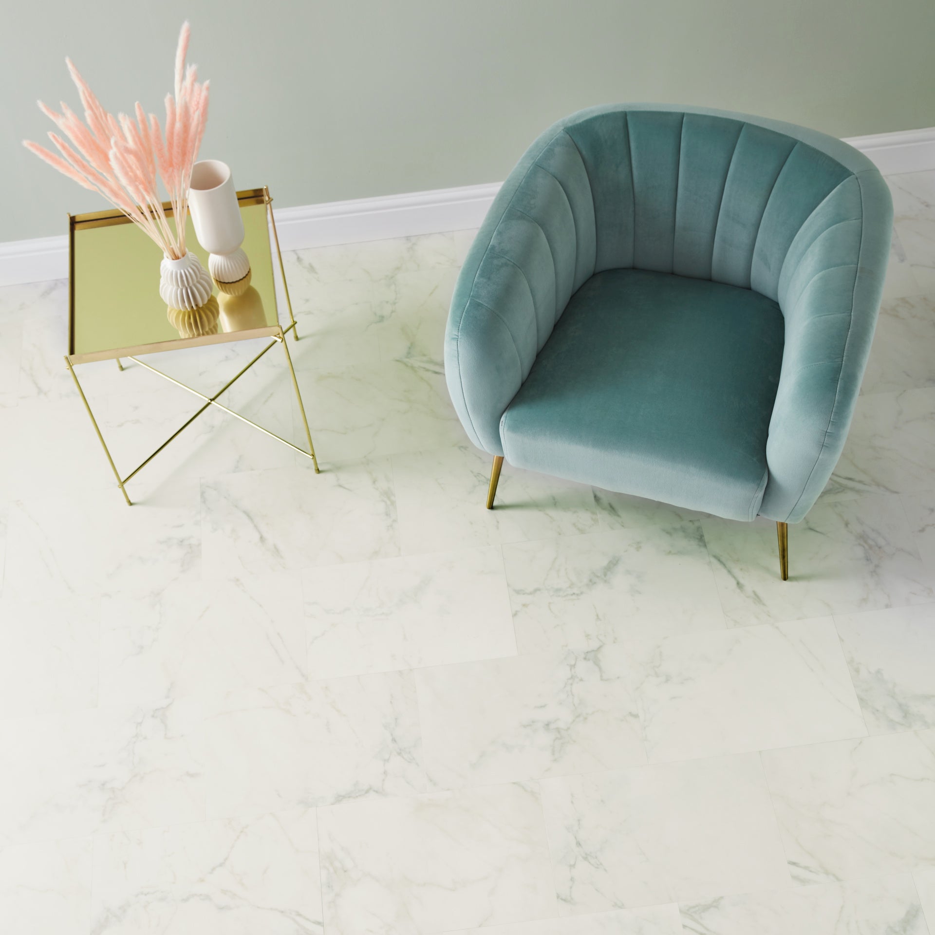 Karndean Knight Tile Glacial Marble ST27 Vinyl Flooring