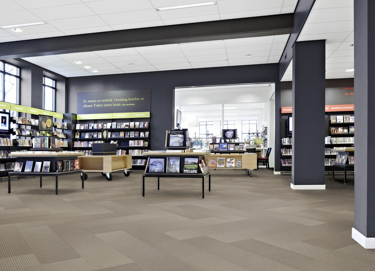 Flotex Planks Box-Cross Biscuit 133004 - Contract Flooring