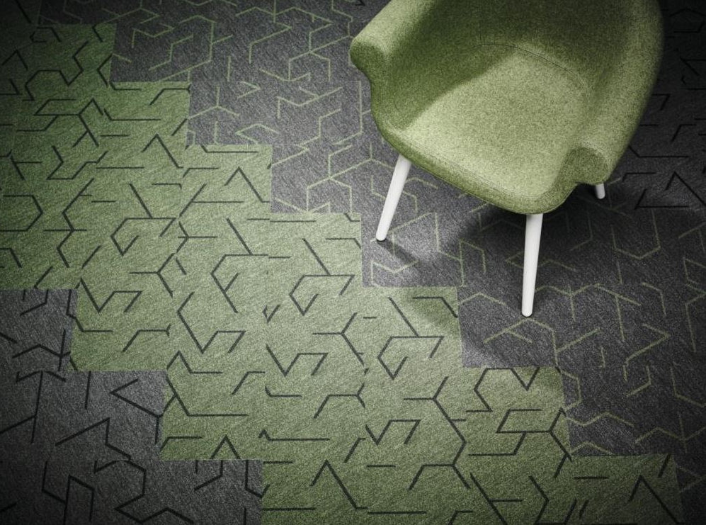 Flotex Planks Triad Green 131003 - Contract Flooring