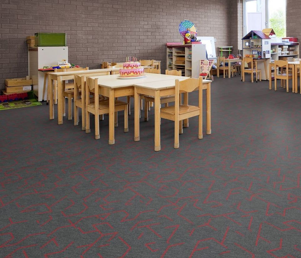Flotex Planks Triad Red Line 131011 - Contract Flooring