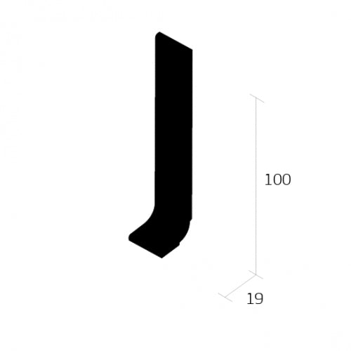 QZ100 50 2.5 SIC - Flexible Set in Skirting - 2.5mm - Contract Flooring