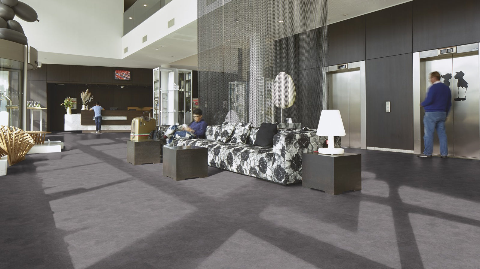 Flotex Calgary Tiles Cement 590012 - Contract Flooring