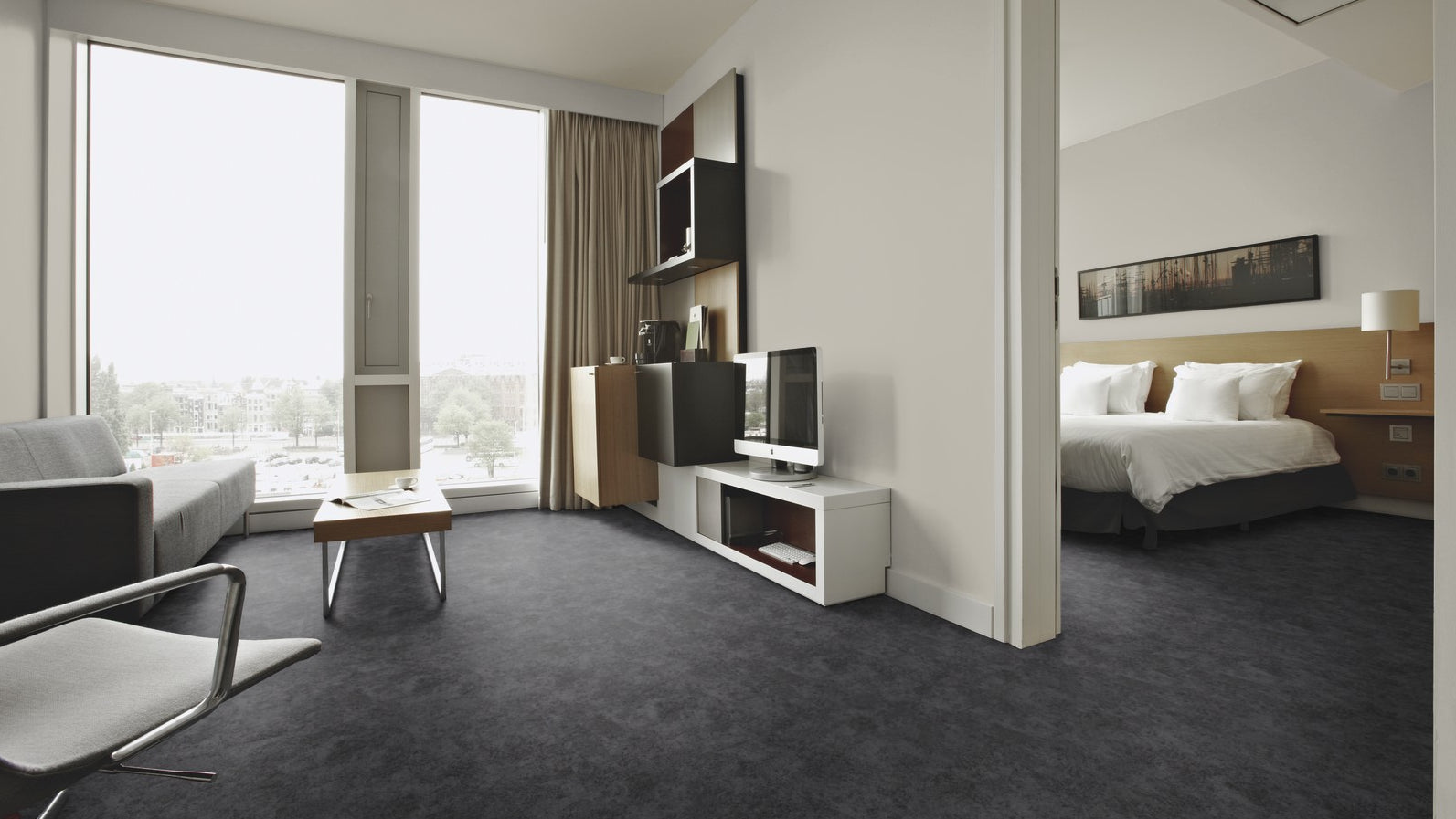 Flotex Calgary Tiles Grey 590002 - Contract Flooring