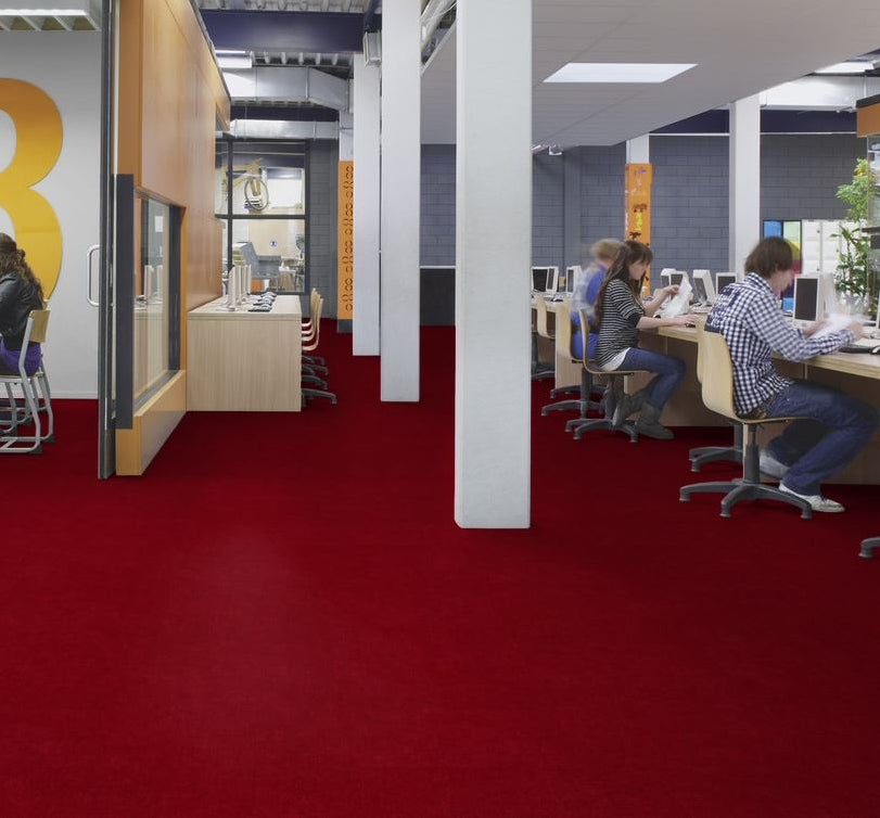 Flotex Metro Tiles Red 546026 - Contract Flooring