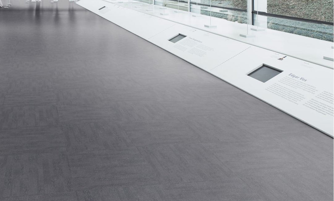 Flotex Penang Tiles Smoke 382005 - Contract Flooring
