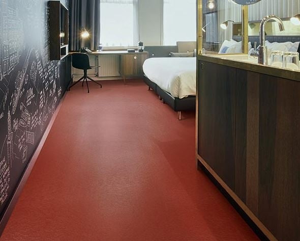 Forbo Marmoleum Walton 335235 Berlin red - Contract Flooring