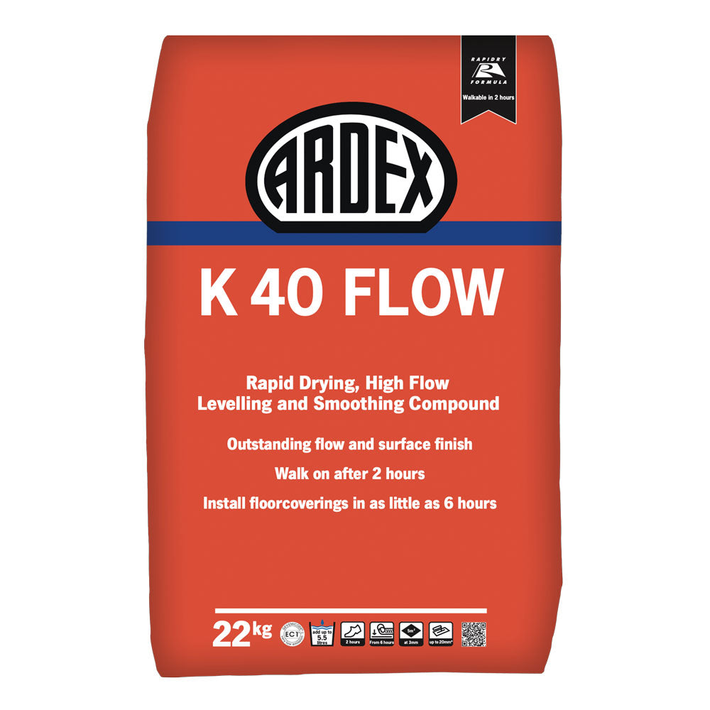 Ardex K40 FLOW High Flow Levelling And Smoothing Compound 22kg