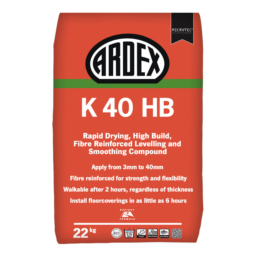 Ardex K 40 HB Fibre Reinforced HB Levelling And Smoothing Compound 22kg