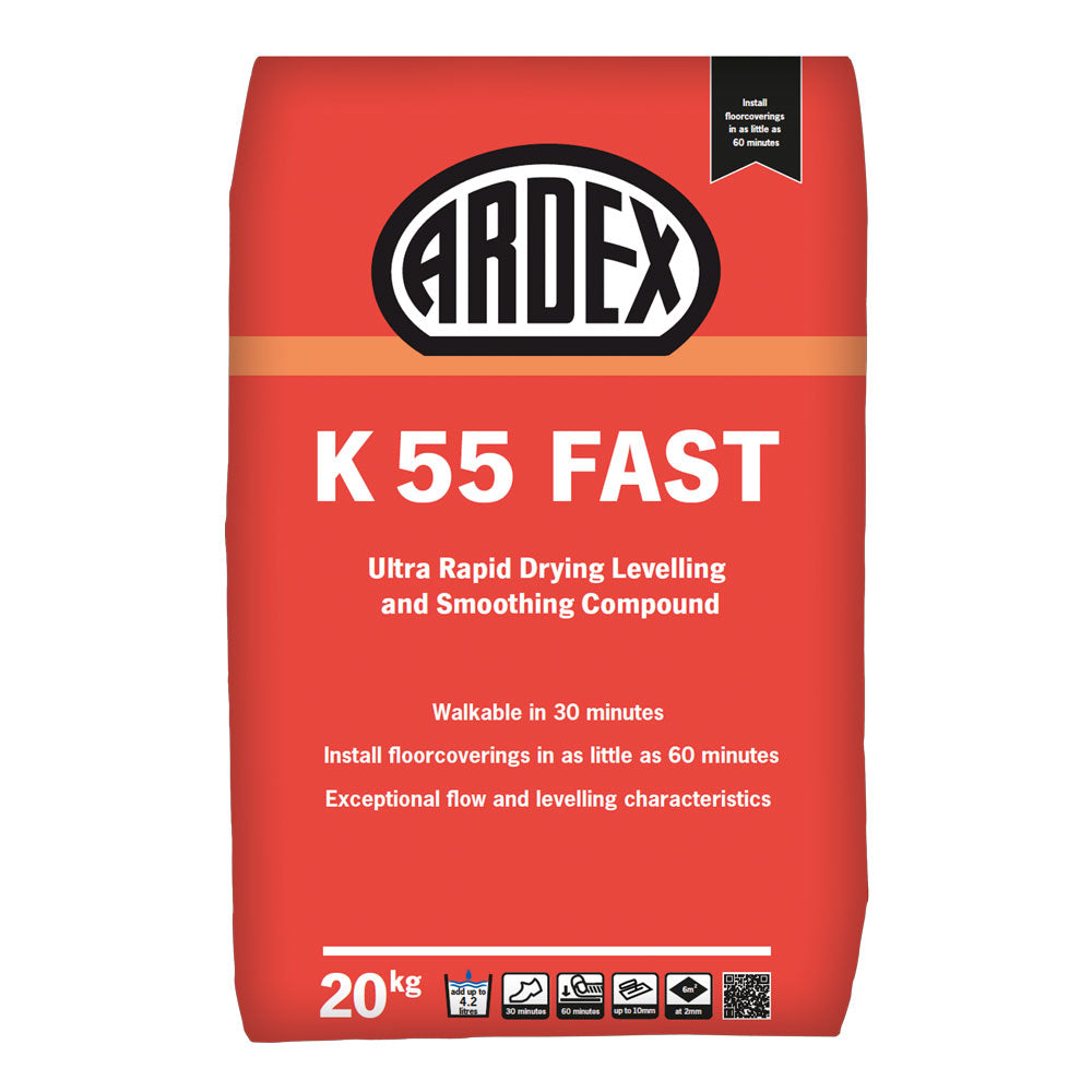 Ardex K 55 Fast Ultra Rapid Drying Levelling and Smoothing Compound 20kg