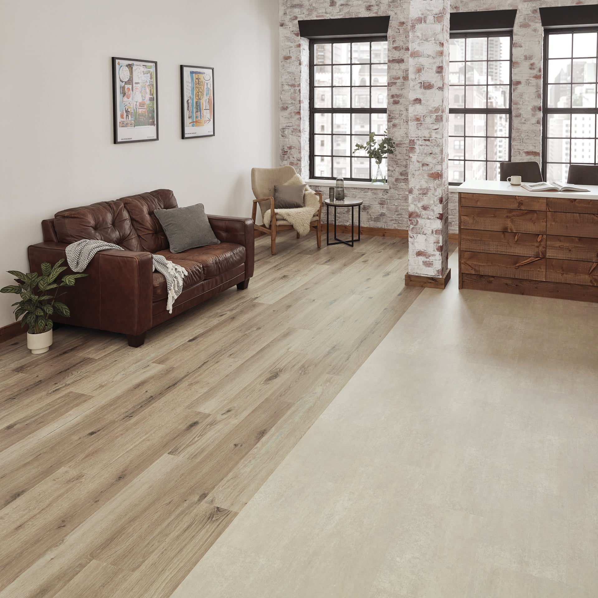 Karndean Knight Tile Washed Character Oak KP144 Vinyl Flooring