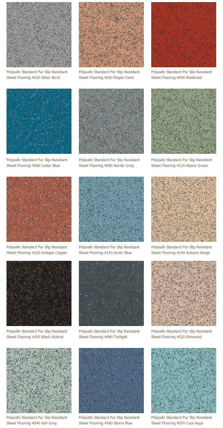 Polysafe Standard Pur Slip Resistant Sheet Flooring - Contract Flooring