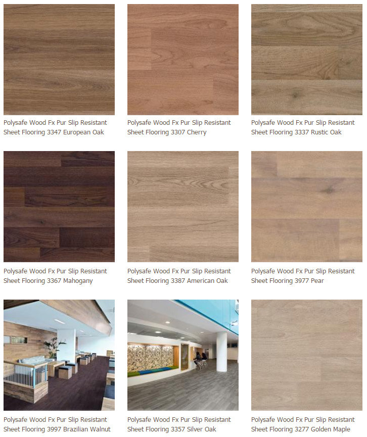 Polysafe Wood Fx Pur Slip Resistant Sheet Flooring - Contract Flooring