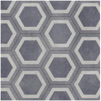 Tarkett Gripstar Honeycomb Tile Blue 27024051 - Contract Flooring
